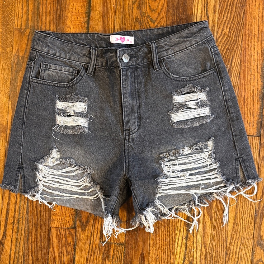 🎉Buddy Love Distressed Gray Jean Shorts